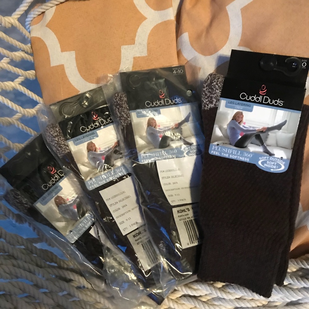 4 Pair Java Brown Cuddl Duds Socks